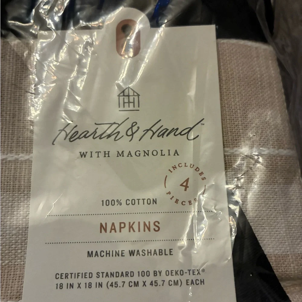 Hearth & Hand with Magnolia Cotton Napkins New W Tags Set of 4